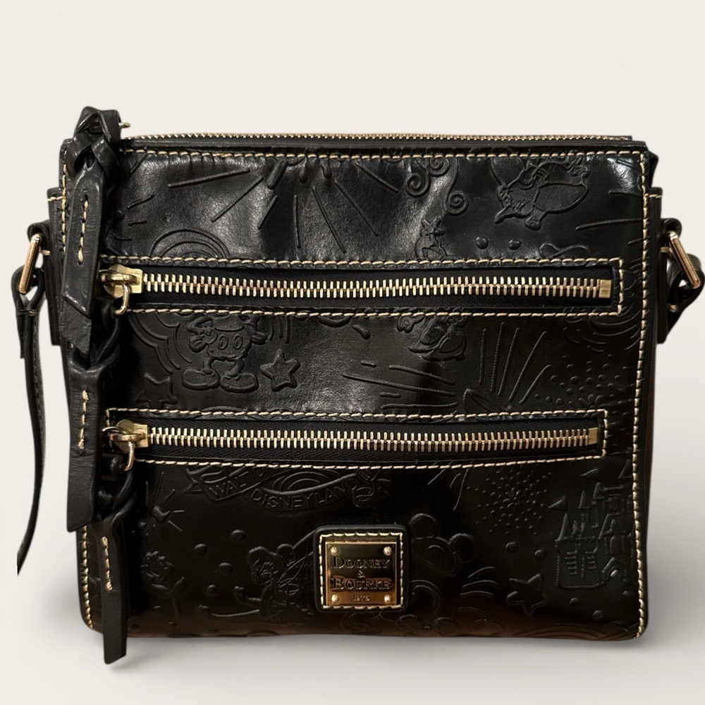 Dooney & Bourke Embossed Black Crossbody Bag